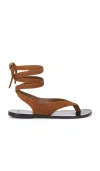 Black Suede Studio Tres Sandal In Brown