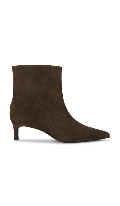 Black Suede Studio Trina 50 Boot In Dark Brown Suede