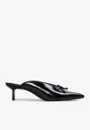 Black Suede Studio Vie 50 Leather Mules