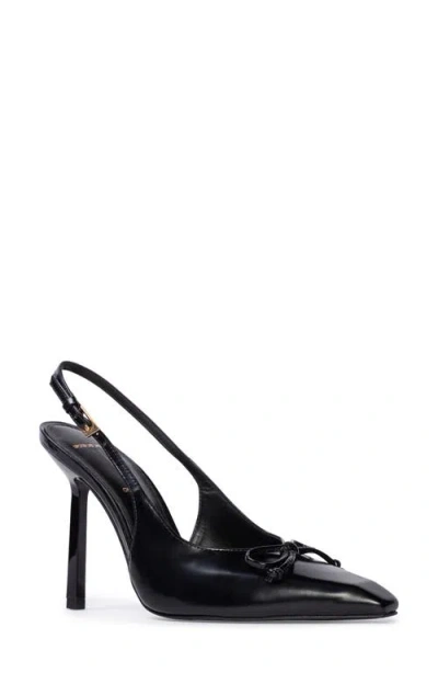 Black Suede Studio Vie Slingback Pointed Toe Pump