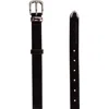 Black Suede Studio Western Belt In Black/silver