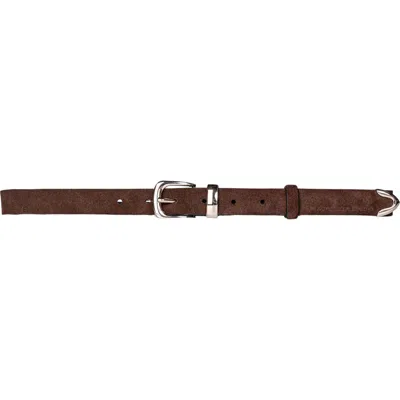 Black Suede Studio Western Belt In Multi