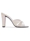Black Suede Studio Aika 95 Mule In White