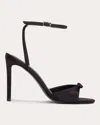 Black Suede Studio Albie Ankle Strap Sandal In Black