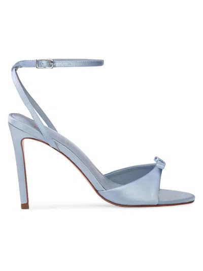 Black Suede Studio Women's Albie 100mm Satin High Heel Sandals In Blue