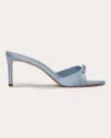 Black Suede Studio Albie Slide Sandal In Blue