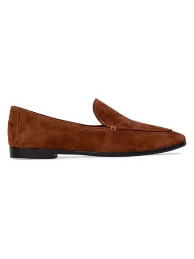 Black Suede Studio Allie Suede Loafers In Brown