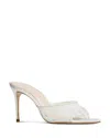 Black Suede Studio Celeste Lace Mules In White
