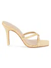 Black Suede Studio Women's Arielle Leather Sandals In Natural