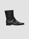 Black Suede Studio Aries Leather Boots In Black