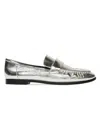 Black Suede Studio Arrow Loafer In Silver