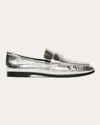 Black Suede Studio Arrow Loafer In Silver