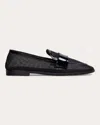 Black Suede Studio Arrow Loafer In Black