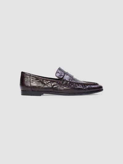 Black Suede Studio Women's Arrow Printed Loafers In Brown Printed Leather
