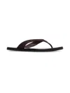 Black Suede Studio Bae Flip Flop Sandal In Brown