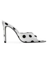 Black Suede Studio Bella 100 Mule In White