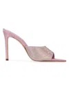 Black Suede Studio Women's Bella Embellished High Heel Mules In Dusty Mauve
