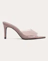 Black Suede Studio Belle Transparent Mule Sandals In Truffle