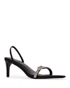 Black Suede Studio Women's Bowie Crystal Embellished Slingback Sandals In Black