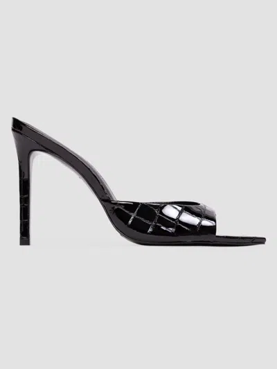 Black Suede Studio Women's Brea 100mm Croc Mules In Black