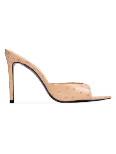 Black Suede Studio Brea Mule In Nude
