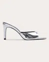 Black Suede Studio Freddie Slide Sandal In Silver