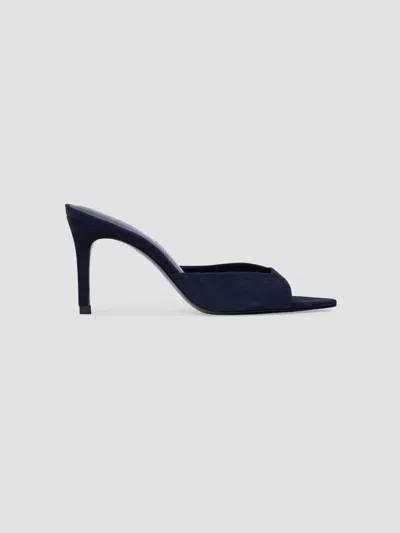 Black Suede Studio Brea Patent Leather Mules