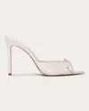 Black Suede Studio Brea Pointed Toe Sandal In White
