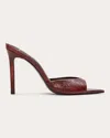 Black Suede Studio Brea Pointed Toe Sandal In Red