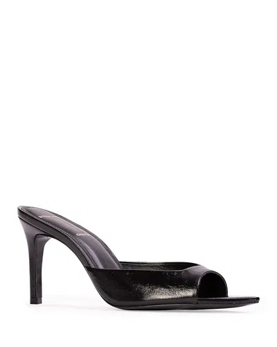 BLACK SUEDE STUDIO WOMEN'S BREA PATENT LEATHER HIGH HEEL SANDALS