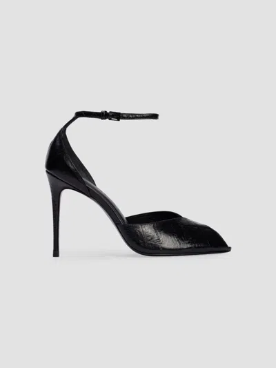 Black Suede Studio Women's Cala 100mm Sandals In Black Mix