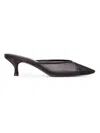 Black Suede Studio Cara 50 Mesh Mule In Black
