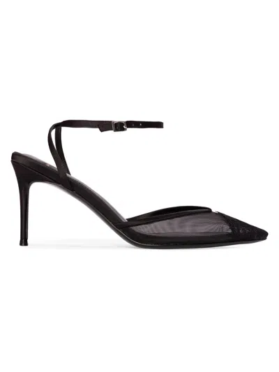 BLACK SUEDE STUDIO WOMEN'S CARA 80MM MESH SANDALS