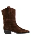 Black Suede Studio Casey 55 Suede Boot In Brown
