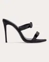 Black Suede Studio Chic Slide Sandal In Black