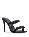 Black Suede Studio Chic Slide Sandal In Black