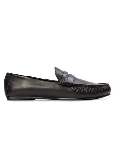 BLACK SUEDE STUDIO WOMEN'S DARLYN LEATHER MOCASSIN LOAFERS