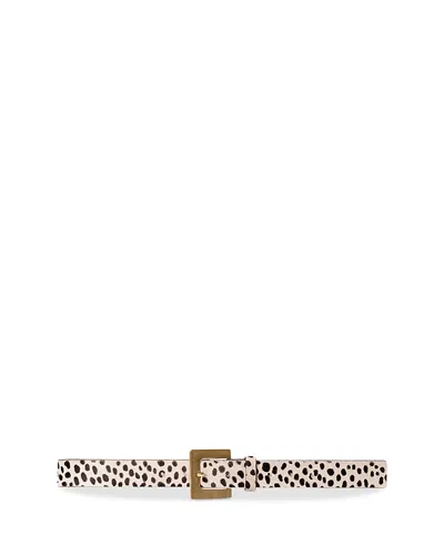 BLACK SUEDE STUDIO WOMEN'S DOTTED CALF HAIR BELT