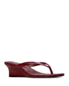 Black Suede Studio Women's Easy 50 Wedge Sandals In Red