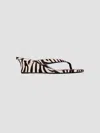 Black Suede Studio Easy 50 Ponyhair Wedge In Zebra Pony Hair