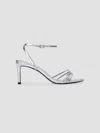 Black Suede Studio Miley Metallic Leather Sandals In Metallic