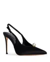 Black Suede Studio Reina Slingback Pointed Toe Pump In Black