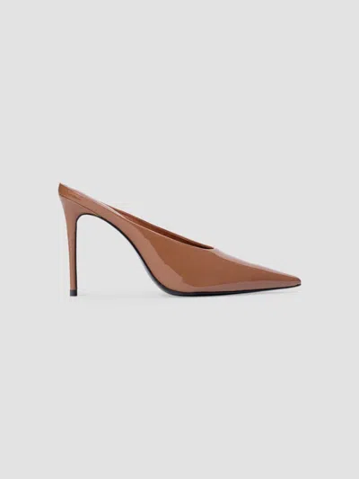 Black Suede Studio Women's Fallon 100mm Patent Pumps In Brown