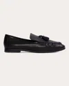 Black Suede Studio Finn Tassel Loafer In Black