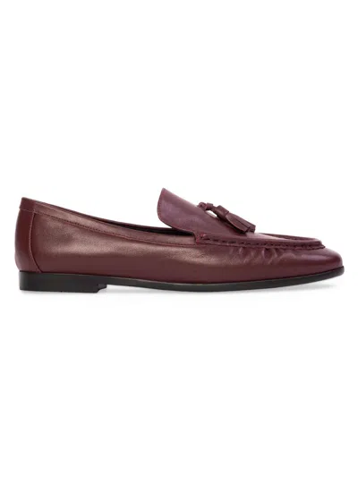 Black Suede Studio Women's Finn Leather Loafers In Brown