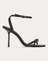 Black Suede Studio Frankie 100 Ankle Strap Sandal In Black