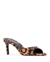 Black Suede Studio Freddie 65 Mule In Animal Print