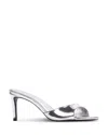 Black Suede Studio Women's Freddie 65 Mule Sandals In Silver