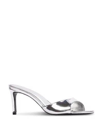 Black Suede Studio Women's Freddie 65 Mule Sandals In Silver