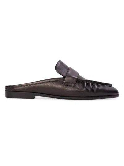Black Suede Studio Gabby Loafer In Brown